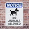 Signmission No Animals Allowed, 10 in W x Rectangle, Plastic OS-2PACK-NS-P-1014-V-14375 - alternate 4